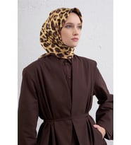 Sura İpek Eşarp -2025/2026 -9425 (Kahverengi)