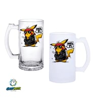 Pikachu Kulplu Bira Bardağı Buzlu veya Şeffaf Seçenekli 0337