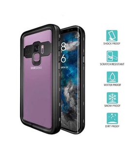 Samsung Galaxy S9 Uyumlu Kılıf 1-1 Su Geçirmez Kılıf (Siyah)