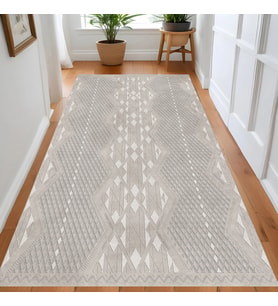 Rovigo Home Dijital Baskı Yıkanabilir Kaymaz Taban Salon Halısı Ve Yolluk RV063-FNL336 (Bej)