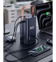 80000 mAh Taşınabilir Powerbank Süper Hızlı Şarj Çoklu Çıkış ve LED Göstergeli
