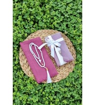 Mevlüt Eşarp İnci Tesbih Hediyelik Set 1 Adet (Pembe)