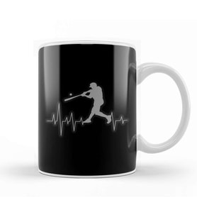 Baseball Heartbeat Elevated Heart Beat Clean Hit Kupa Bardak Porselen