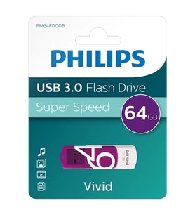 Philips Vivid FM64FD00B/00 64GB USB 3.0 Flash Bellek