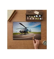 Pistte Helikopter Tasarımı 240 parça Ahşap Puzzle Ahşap Kutuda MP08028