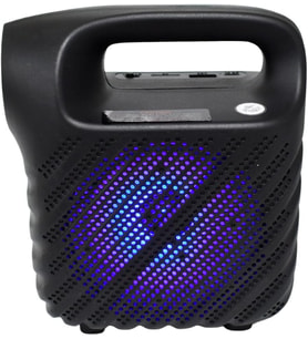 Lexroo GTS1525 RGB Işıklı 4 inç Taşınabilir Bluetooth Hoparlör FM Radyo Parti Hoparlörü Acil Durum