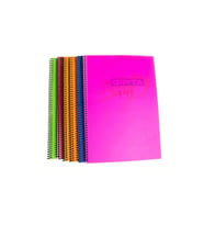 Gıpta Eko Spiralli Plastik Kapak Defter A4 40 Yaprak Kareli Okul Defteri (12 Li Paket) (Karışık)