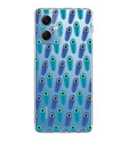 PrintiFy Xiaomi Redmi Note 12 4G ile Uyumlu Nazar Boncuğu 4  Kamera Korumalı Şeffaf Silikon Kılıf