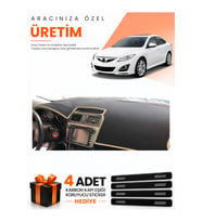 MAZDA 6 (2007-2013) Uyumlu Torpido Koruma Örtüsü Oto Kılıfı - Siyah Bej