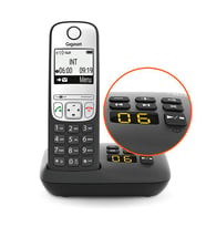 Gigaset A690A Quad 4 Ahizeli Telesekreterli Telsiz Telefon (Siyah)