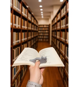 Kitap Ayracı - Sayfa Tutucu - Tek El Kitap Okuma Aparatı (Kedi) (Karışık)
