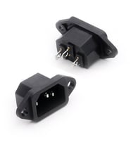 IC-212 C14 Power Soket Erkek Kulaklı 220V Lehim Tip - 5 Adet