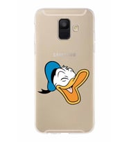 Samsung Galaxy A6 (2018)  Kapak Donald Duck Tasarımlı Şeffaf Silikon Kılıf