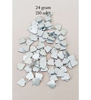 Oya Abiye Bileklik Kolye Pleksi Metalik Plastik Pul Gümüş Renk 24 gram 210 adet - BNC590