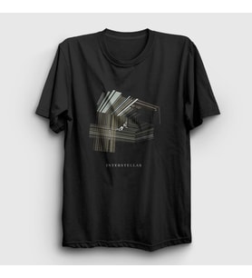 Presmono Unisex Siyah Tesseract Film interstellar T-Shirt 245768tt