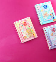 Capybara Oyun Kapaklı Spiralli Çizgili Defter (Pembe)