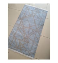 GABARDİN HALI KİLİM 1004 GRİ MAVİ KAYMAZ GABARDİN HALI KİLİM 80X150 CM