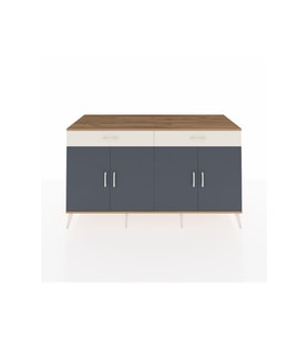 Kronos Konsol 4 Raflı 2 Çekmeceli 4 Kapaklı 176x59x99 Çam-Antrasit/Aytaşı