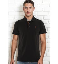 T8582 DEWBERRY ERKEK T-SHIRT-DÜZ SİYAH