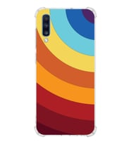 Samsung Galaxy A70  Köşe Korumalı Antişok Kapak Renk Cümbüşü Tasarımlı  Silikon Kılıf (Şeffaf)
