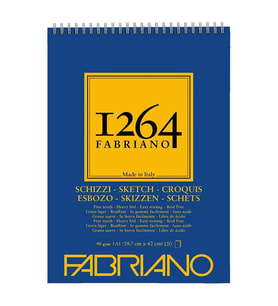 Fabriano 1264 Sketch Paper Eskiz Defteri 90 gr A3 120 yp Üstten Spiralli 