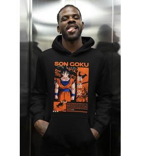 Son Goku Dragon Ball Baskılı Unisex Oversize Anime Karakter Hoodie