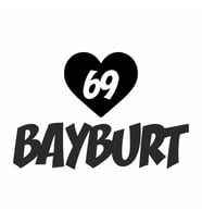 Kalpli 69 Bayburt Araba Sticker siyah 20x15 CM (Siyah)