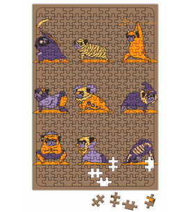 Pug Yoga Köpek Puzzle 240 Parça Yapboz