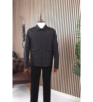Jan Carlucci Slimfit Siyah Yazlık İnce Mont