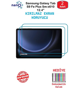Samsung Galaxy Tab S10+ 12.4"İçin Nano Ekran Koruyucu 9h Esnek 2 ADET