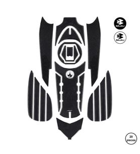 Grippatch - Pulsar NS 200 2024 ile Uyumlu Kaydırmaz 6D Karbon 20 Parça Tank Pad Seti GC36