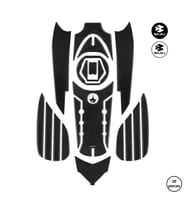 Grippatch - Pulsar NS 200 2024 ile Uyumlu Kaydırmaz 6D Karbon 20 Parça Tank Pad Seti GC36