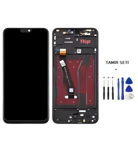 Honor 8X Uyumlu Lcd Ekran Dokunmatik Servis Lcd ÇITALI SİYAH + TAMİR SETİ