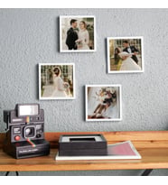 Fotoğraflı 4'lü Beyaz Resim Çerçevesi 13 x 13 cm