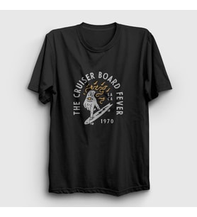Presmono Unisex Siyah The Cruiser Board Sörf T-Shirt 289103tt