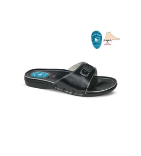 Ceyo 6300-1 Topuk Jelli Anatomik Taban Erkek Terlik Siyah 40-45