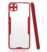 Durukar® Realme C15 Kılıf Platin Silikon - Kırmızı
