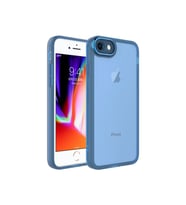 Apple iPhone 7 Uyumlu Kılıf Kamera Korumalı Transparan Zore Post Kapak (Mavi)