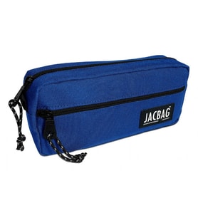 Jacbag Çift Fermuarlı Saks Mavi Erkek Çocuk Kalem Kutusu (Çok Renkli)