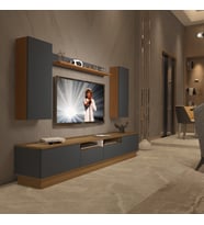 Decoraktiv Trendstyle 5220DS Mdf Tv Ünitesi Tv Sehpası - Pera Antrasit (Pera - Antrasit)