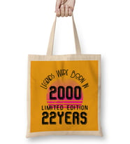 2000 Birthday Gift - Made, Born in 2000 Gift - 22 Year Old Brthday Gift Vintage Style Bez Çanta Uzun Saplı
