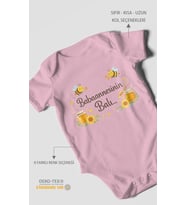 Babannesinin Balı Kısa Kollu Bebek Body %100 Pamuk