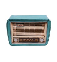 Dekoratif Metal Radyo Kumbaralı Vintage Hediyelik