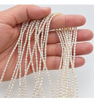 İnci Dizi Beyaz Mini Arpa Kesim 2*4mm – Doğal Doku Royal Seri (63342)