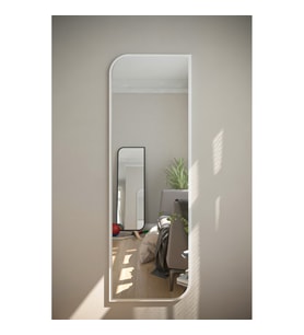 120 Cm Beyaz Çapraz Oval Duvar Salon Antre Hol Koridor Mutfak Banyo Ofis Aynası