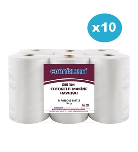 Omniclean 10 Koli 25cm Enmotion Fotoselli Kağıt Havlu 60 Rulo