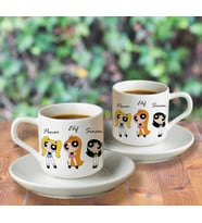 Powerpuff Girls Arkadaş Türk Kahvesi Fincanı Seti İkili Kişiye Özel
