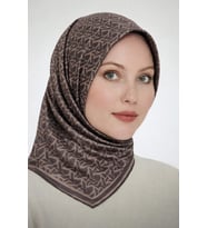 Soft Pamuk Eşarp-90 X 90 -06099 (Acı Kahve)
