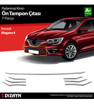 Renault Megane 4 Krom Ön Tampon Çıtası 7 Prç. 2016-2020