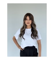 Kahve Tonu Işıltılı Perçemli Vip Peruk